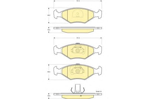 set placute frana,frana disc