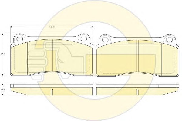 set placute frana,frana disc