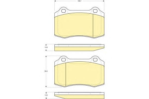 set placute frana,frana disc