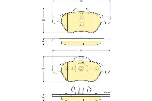 set placute frana,frana disc