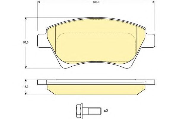 set placute frana,frana disc