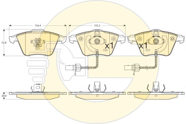 set placute frana,frana disc