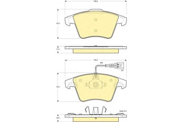 set placute frana,frana disc