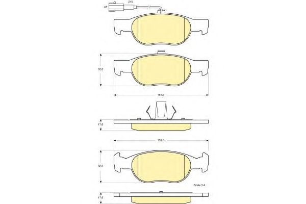 set placute frana,frana disc