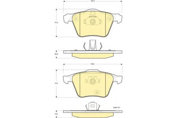 set placute frana,frana disc