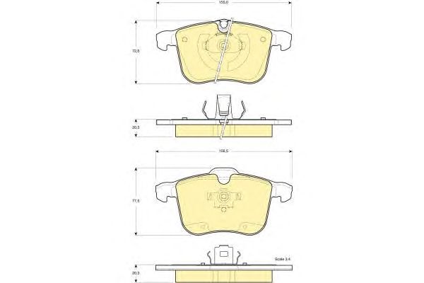 set placute frana,frana disc