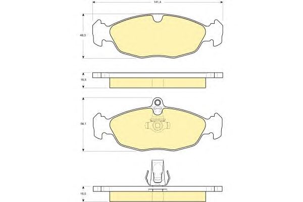 set placute frana,frana disc