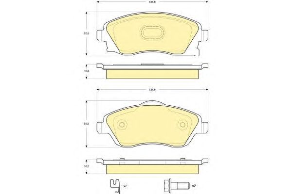 set placute frana,frana disc