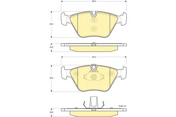 set placute frana,frana disc