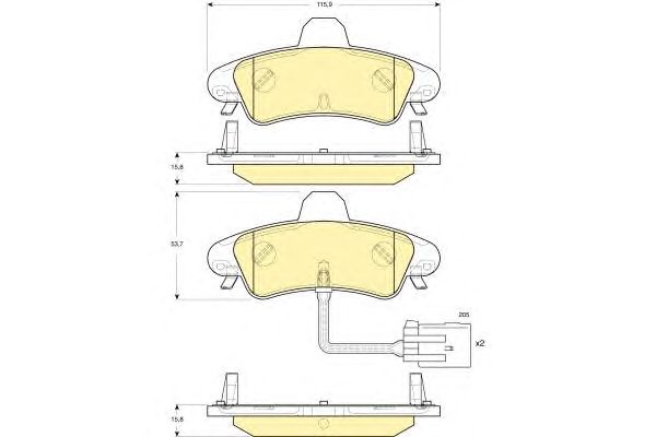 set placute frana,frana disc