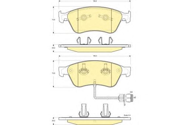 set placute frana,frana disc