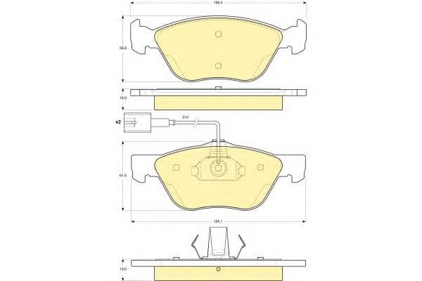 set placute frana,frana disc