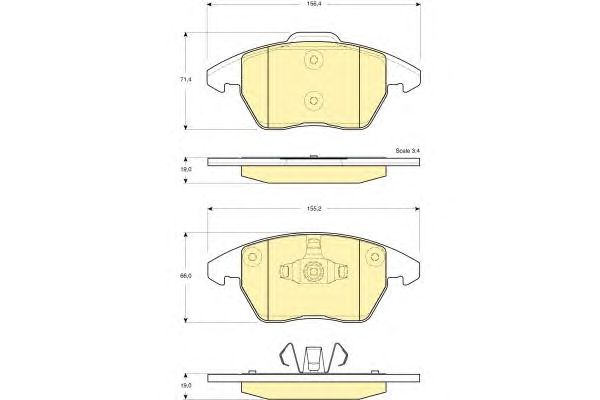 set placute frana,frana disc