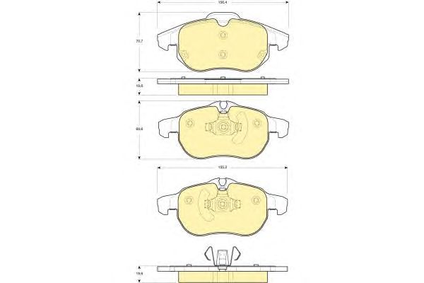 set placute frana,frana disc