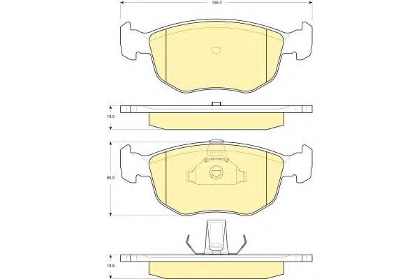 set placute frana,frana disc