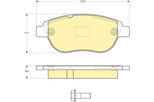 set placute frana,frana disc