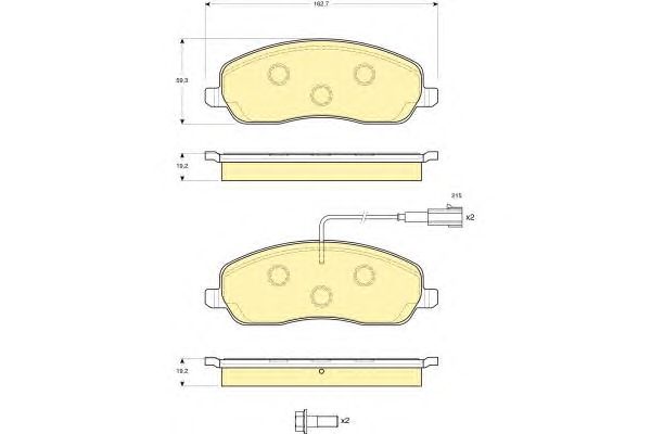 set placute frana,frana disc