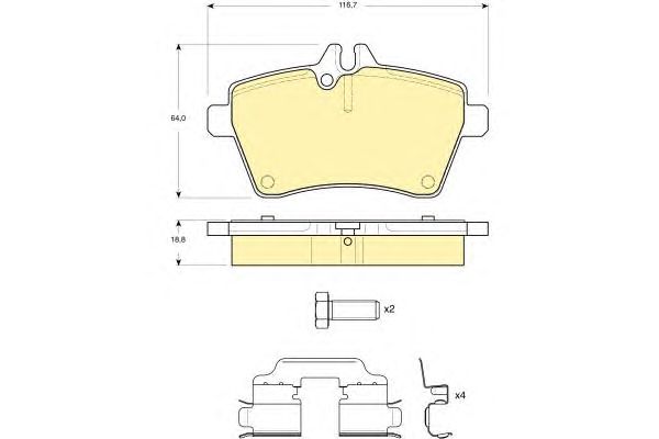 set placute frana,frana disc