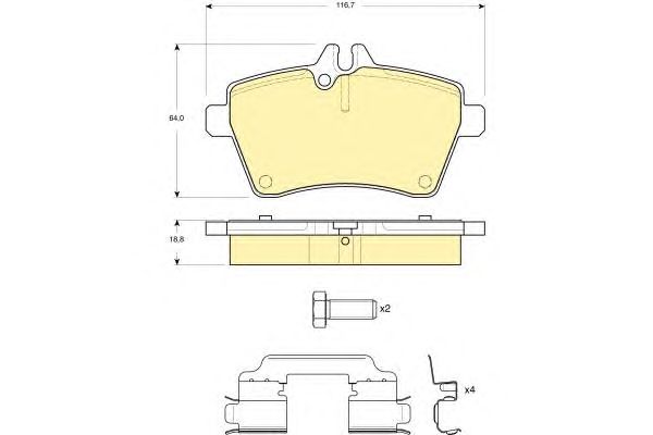 set placute frana,frana disc