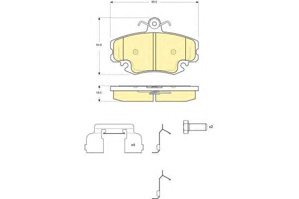 set placute frana,frana disc