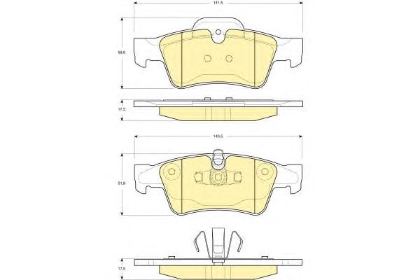 set placute frana,frana disc