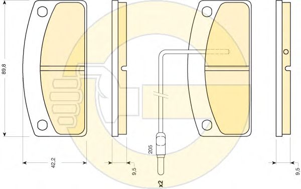 set placute frana,frana disc