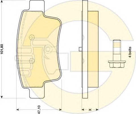 set placute frana,frana disc