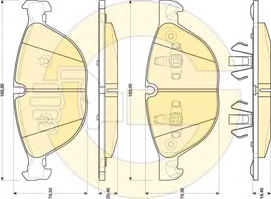 set placute frana,frana disc