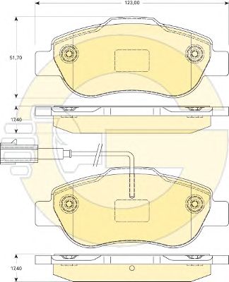 set placute frana,frana disc