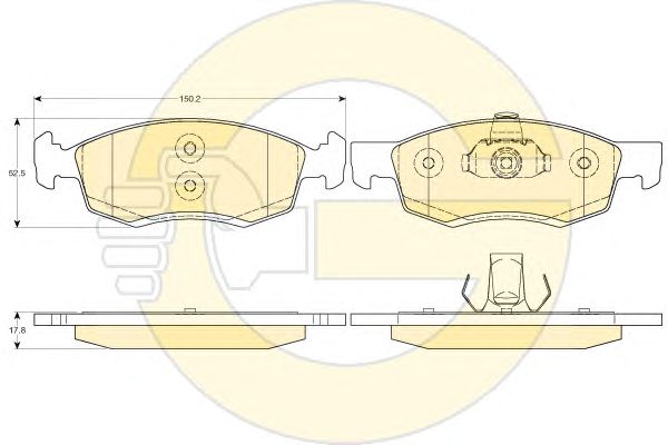 set placute frana,frana disc