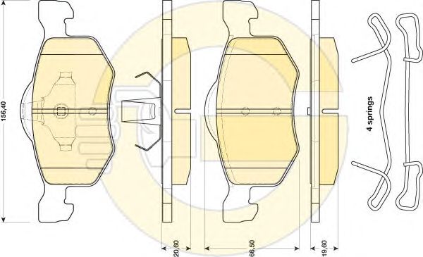 set placute frana,frana disc