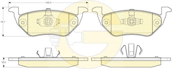 set placute frana,frana disc