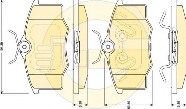 set placute frana,frana disc