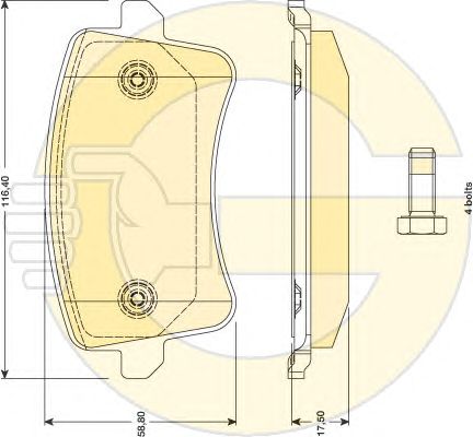 set placute frana,frana disc