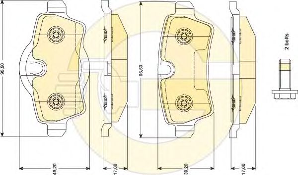 set placute frana,frana disc