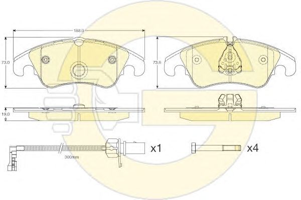 set placute frana,frana disc