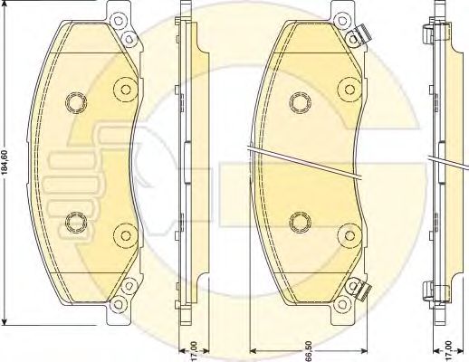 set placute frana,frana disc