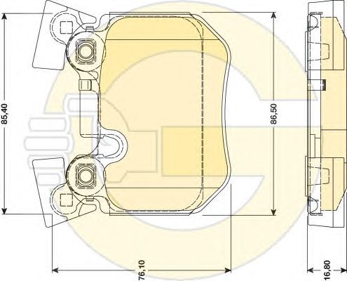 set placute frana,frana disc