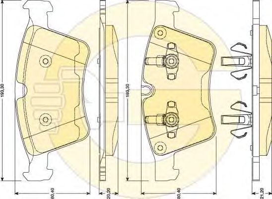 set placute frana,frana disc