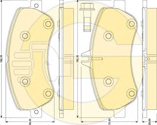 set placute frana,frana disc