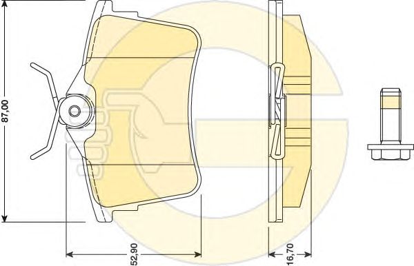 set placute frana,frana disc