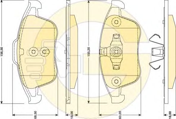 set placute frana,frana disc