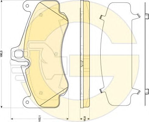 set placute frana,frana disc