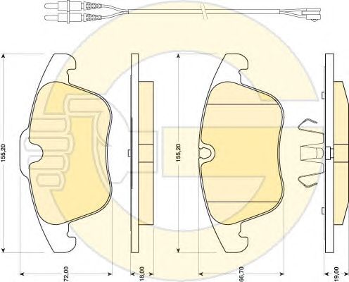 set placute frana,frana disc