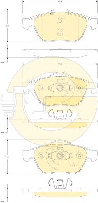 set placute frana,frana disc