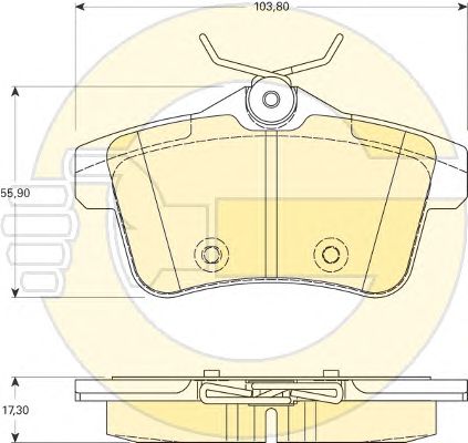 set placute frana,frana disc