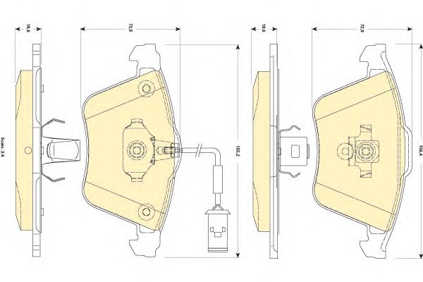 set placute frana,frana disc