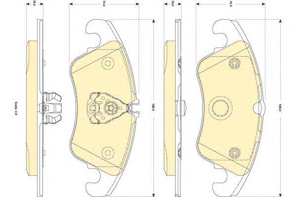 set placute frana,frana disc