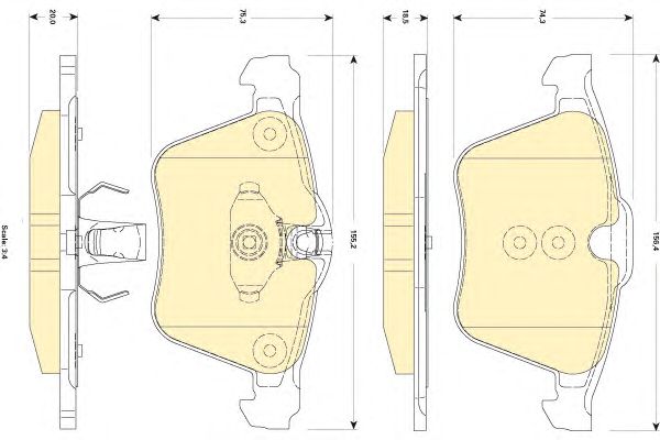 set placute frana,frana disc