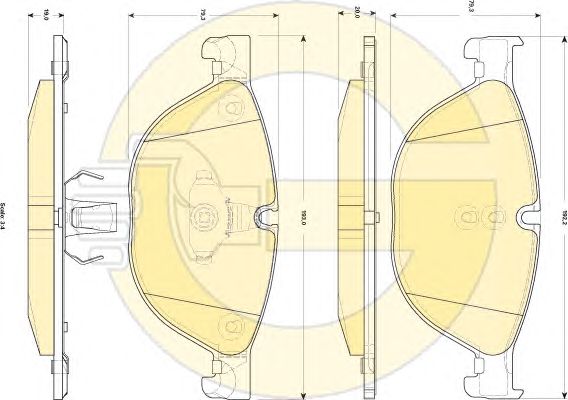 set placute frana,frana disc